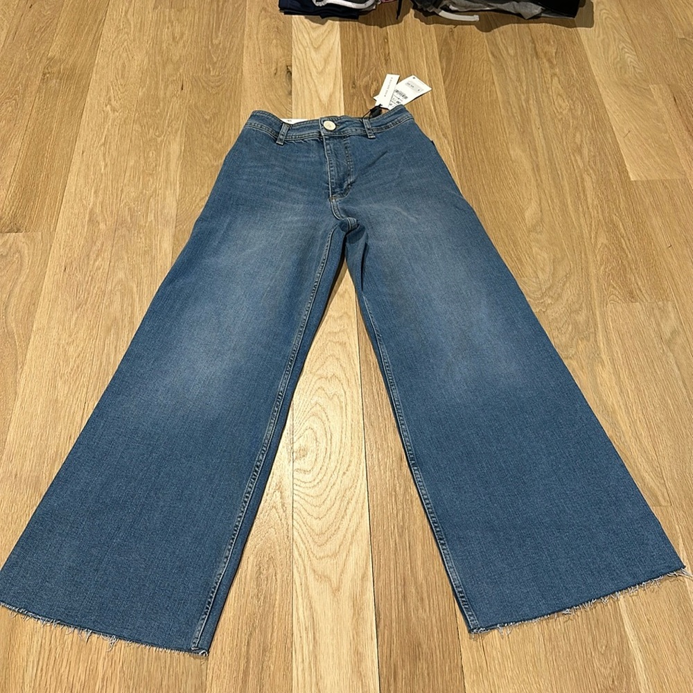 Zara signature denim wide leg, size 4